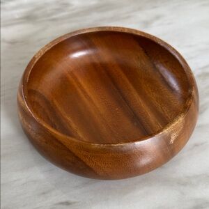 Vintage Elegant Brown Wooden Bowl